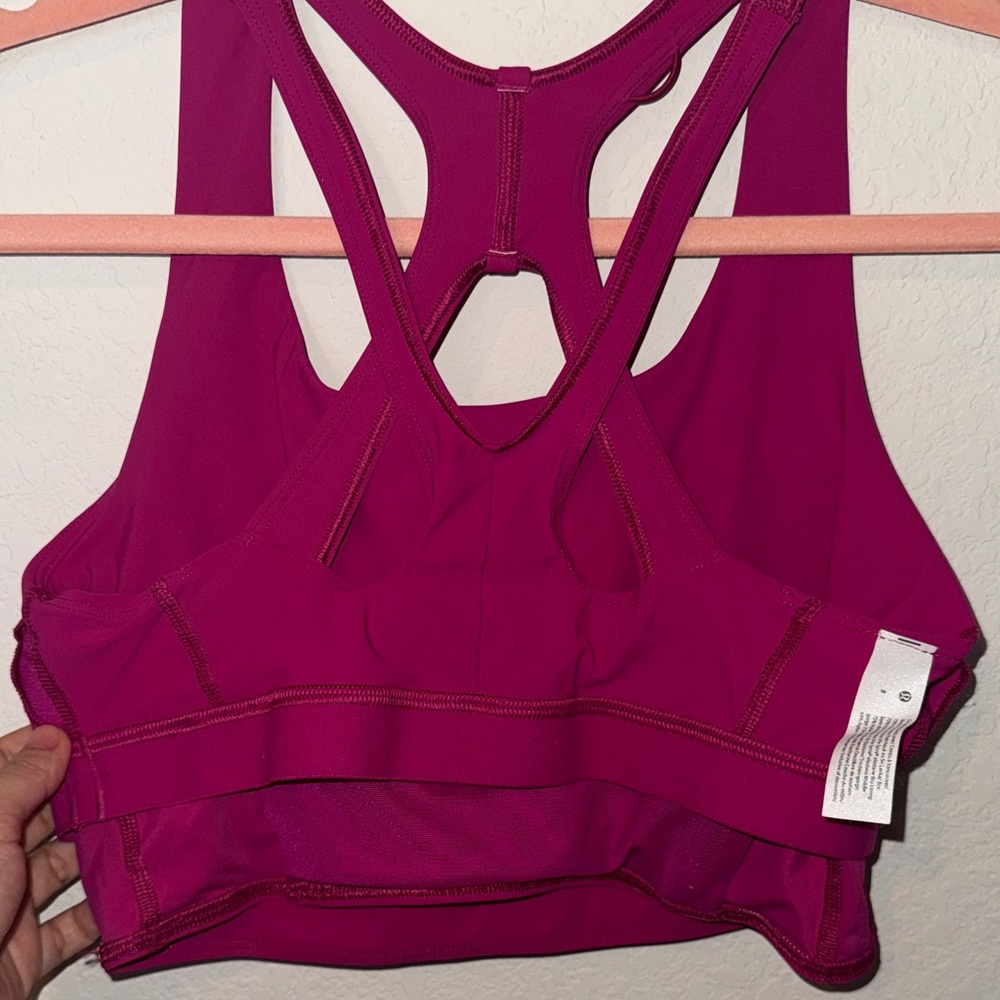 Lululemon Women's Pink Sports top with built in bra size 8 - Picture 7 of 7